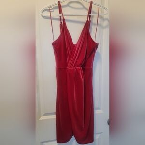 90s Velvet Bodycon Dress L
